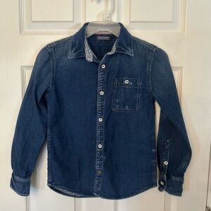 NWOT Tommy Hilfiger vintage blue hills denim jean shirt kids size 140 / US 10